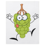 silly funny cute green grapes cartoon character flyers