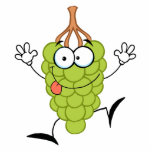 silly funny cute green grapes cartoon character acrylic cut out
