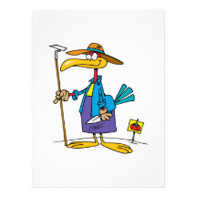 silly gardener gardening bird custom announcements