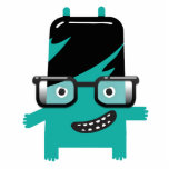 silly geek monster friend big glasses photo sculptures