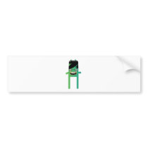 silly geeky monster dude bumper stickers