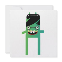silly geeky monster dude personalized invites