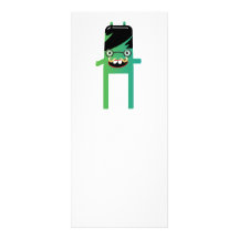 silly geeky monster dude rack card template