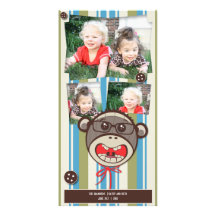 Silly Glasses Sock Monkey Photocards Picture Card
