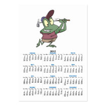 silly golfing golfer frog cartoon business card templates