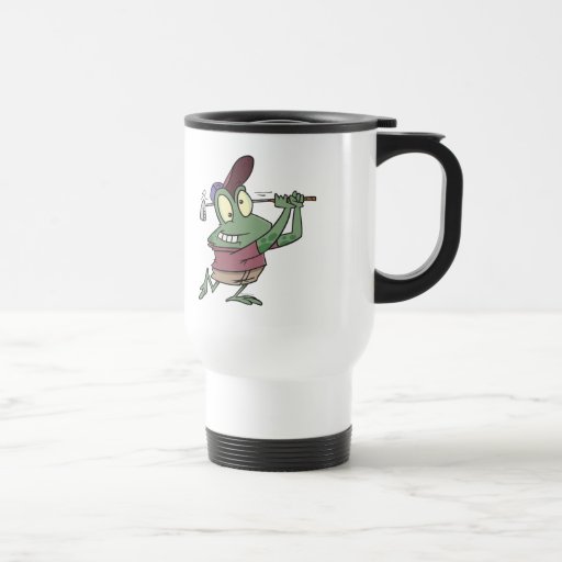silly golfing golfer frog cartoon mugs