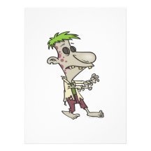 silly goofy zombie cartoon character custom announcements