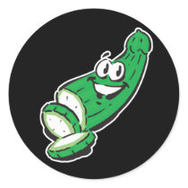 silly happy cucumber stickers