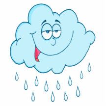 silly happy rain cloud cartoon photo cut out