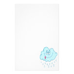 silly happy rain cloud cartoon stationery