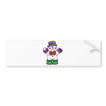 silly happy snowman bumper stickers