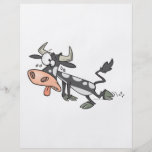 silly hot cow cartoon character custom flyer