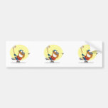 silly ice hockey bear player bumper sticker