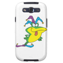 silly jester fool frog cartoon galaxy s3 cases
