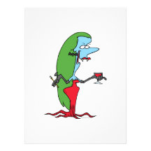 silly lady vampire cartoon custom invites