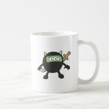silly little ninja monster mugs