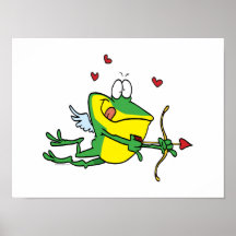 silly love cupid valentine froggy frog print