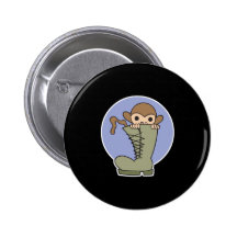 silly monkey in boot pin