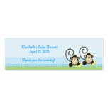 Silly Monkeys Twins Shower / Birthday Favour Tag Business Card
