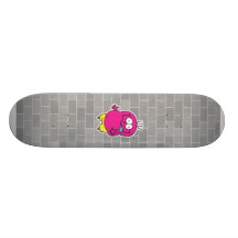 silly monster sticking out tongue skate deck