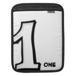 Silly Number 1 white iPad Sleeve