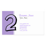 Silly Number 2 lavender Business Card