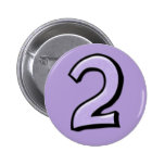 Silly Number 2 lavender Button