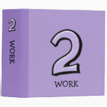 Silly Number 2 lavender Home Office Binder