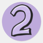 Silly Number 2 lavender Sticker