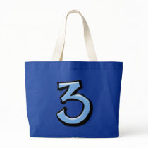 Silly Number 3 blue Bag
