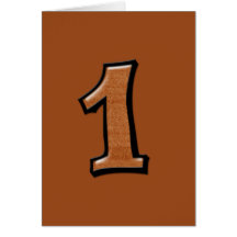 Silly Numbers 1 chocolate Note Card