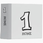 Silly Numbers 1 white Avery Binder