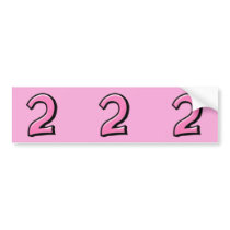 Silly Numbers 2 pink cutout Stickers