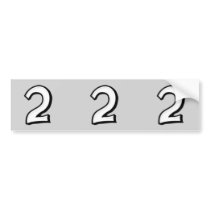 Silly Numbers 2 white cutout Stickers
