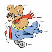 Silly Pilot Bear Photo Cut Out