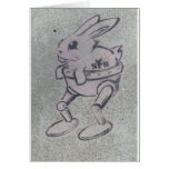 SILLY  PINK  BUNNY CARD