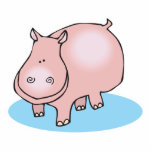 silly pink hippo photo cut outs