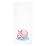 silly pink hippo rack card design