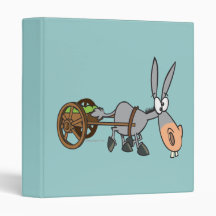 silly plodding donkey mule cartoon binders