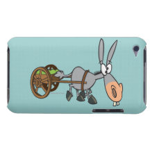 silly plodding donkey mule cartoon iPod Case-Mate case