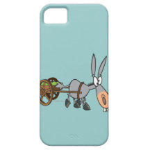 silly plodding donkey mule cartoon iPhone 5 cases