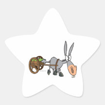 silly plodding donkey mule cartoon stickers