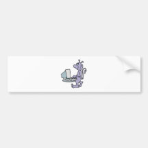 silly purple computer alien monster bumper sticker