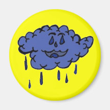 Silly Rain cloud Fridge Magnets