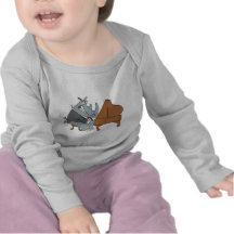 silly rhino playing piano pianist cartoon tshirt
