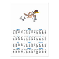 silly roadrunner bird cartoon business card templates