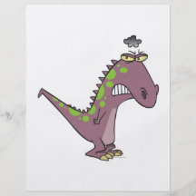 silly sad grumpy dinosaur dino custom flyer