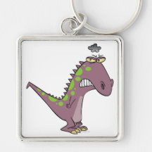 silly sad grumpy dinosaur dino key chains