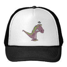 silly sad grumpy dinosaur dino mesh hat