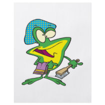 silly shower tubby bath froggy frog cartoon full color flyer